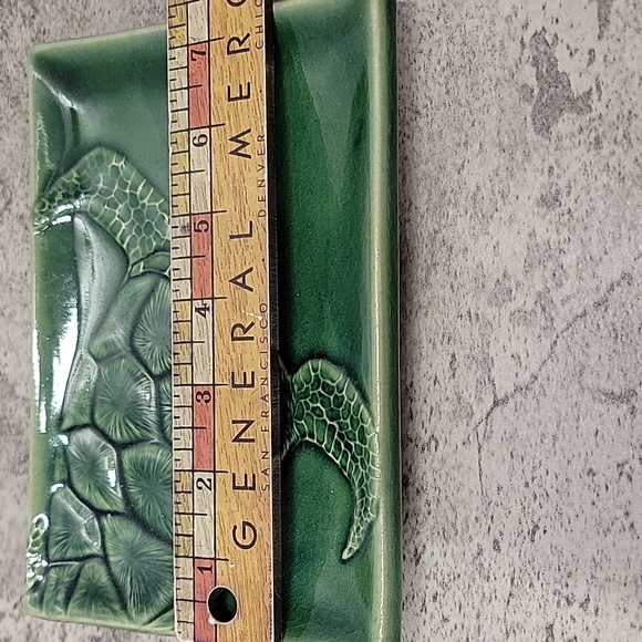 Glazed Pottery Honu Turtle by Bob Hoenig Maui wall decor sea turtle - Picture 5 of 6